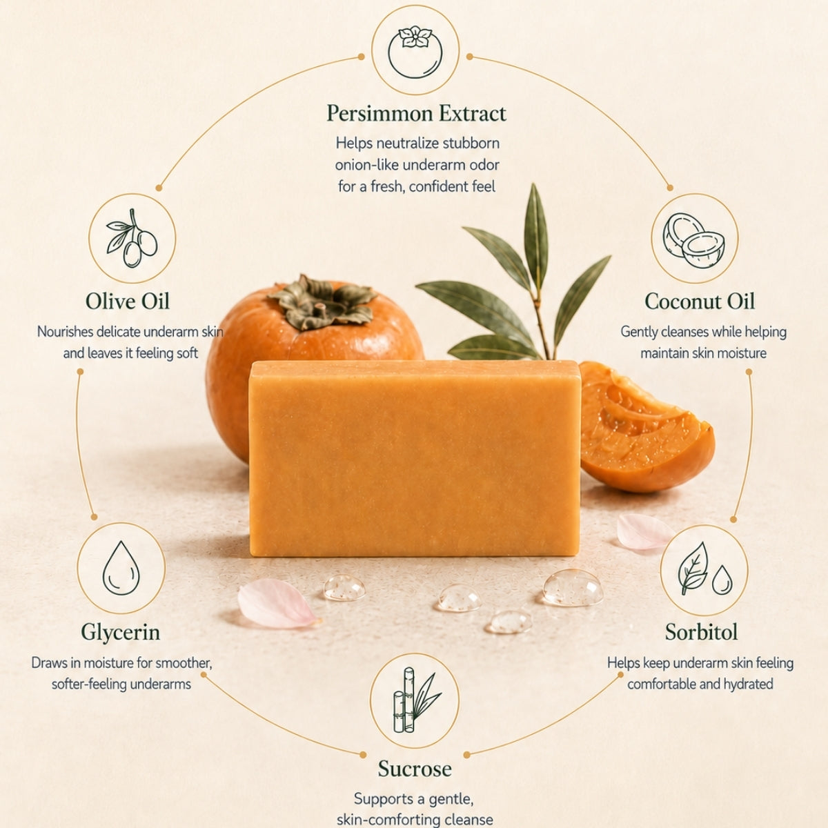 Luelle Odor Control Bar with Persimmon Extract