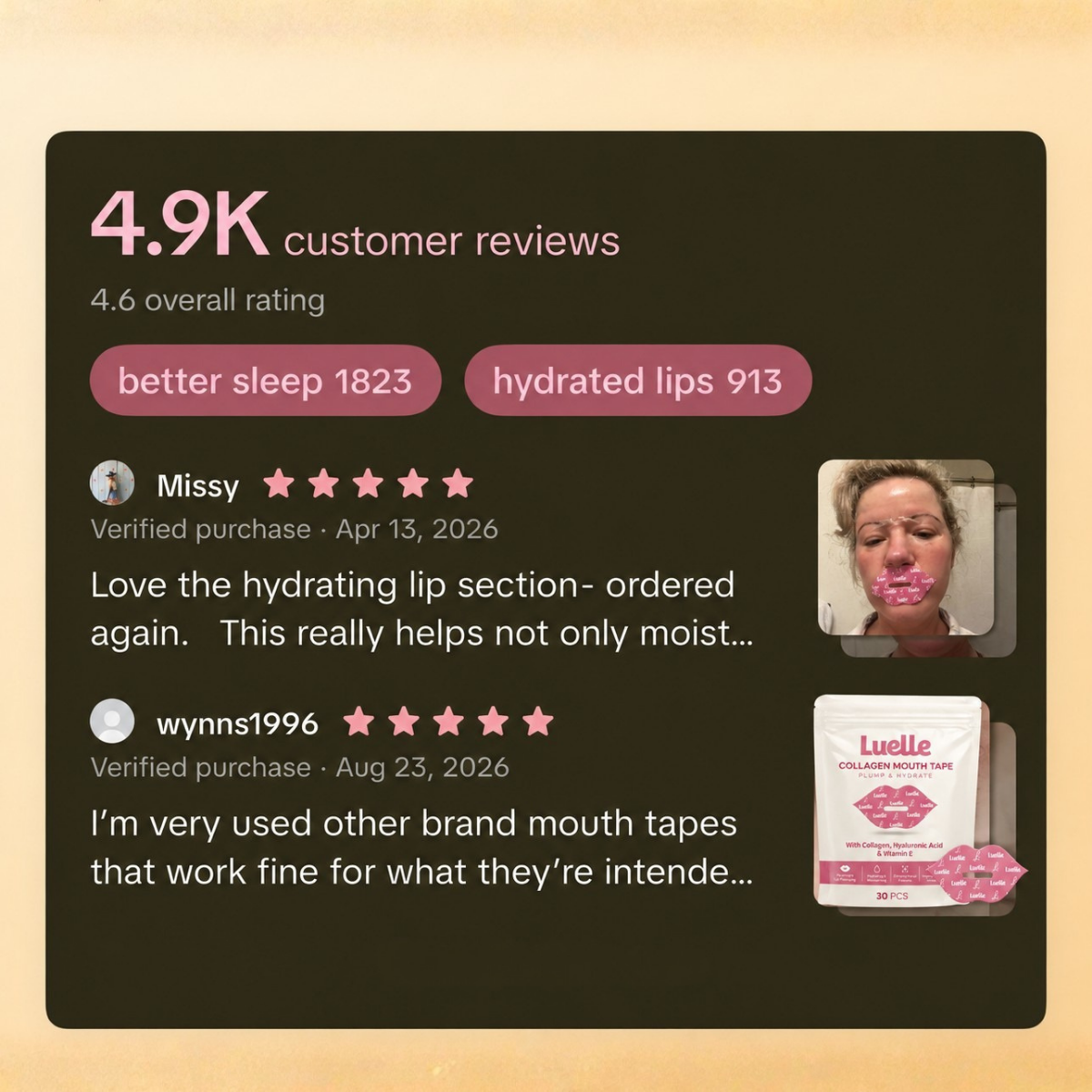 Collagen Mouth Tape, Plump & Hydrate