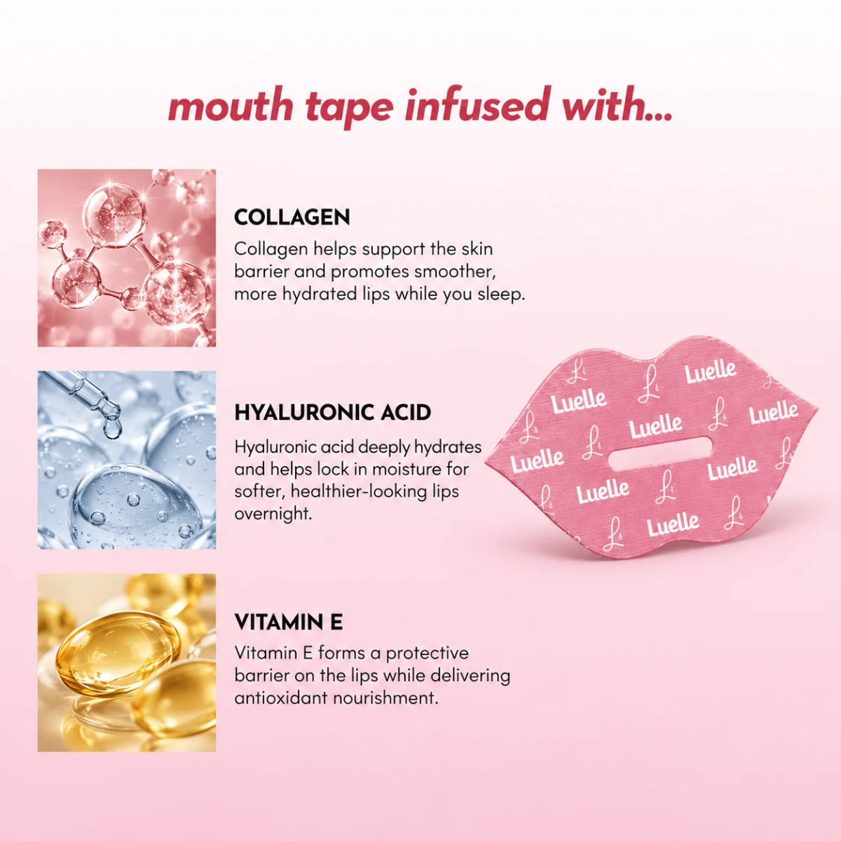 Collagen Mouth Tape, Plump & Hydrate